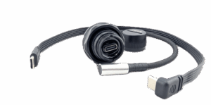 Kraken Sports M16/M24 USB-C PD Bulkhead with USB-C cable for underwater camera housings